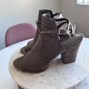 Suede Block Heels